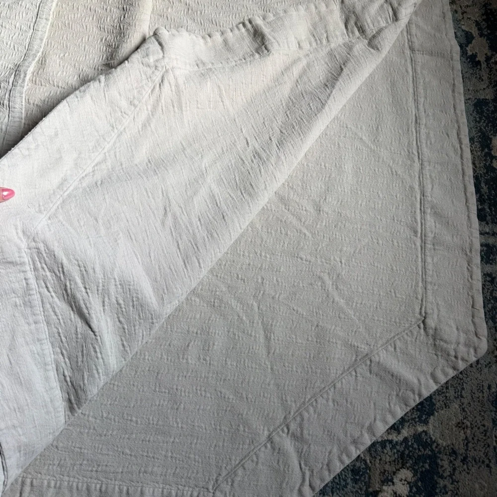 Frette Italy Luxury 100% Cotton White Matelassé‎ Coverlet – Queen